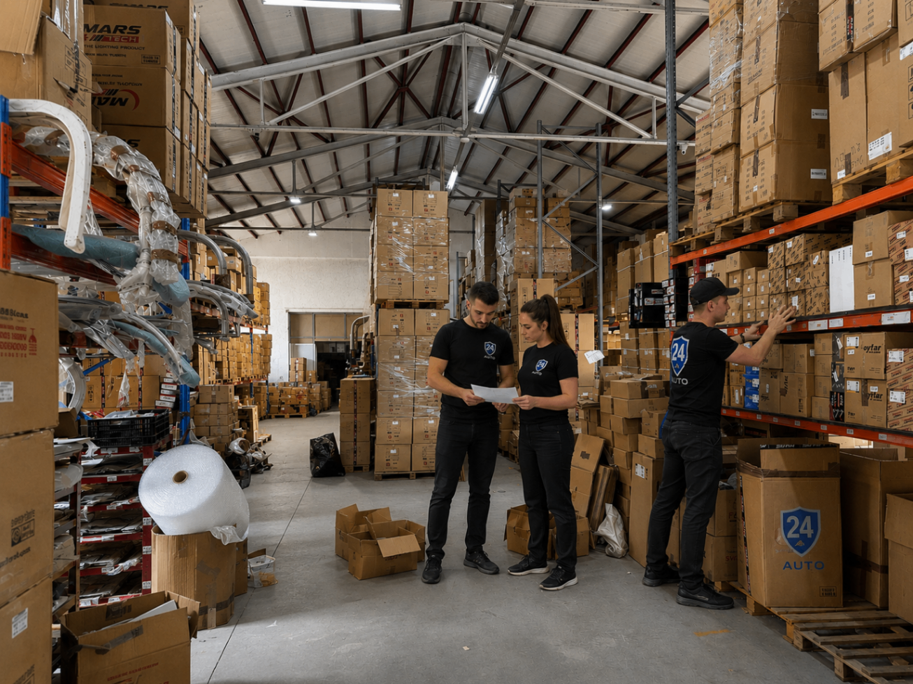 Stock handling inside the warehouse